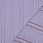 Lilac Dot Dash Stripe Yarn Dyed Cotton