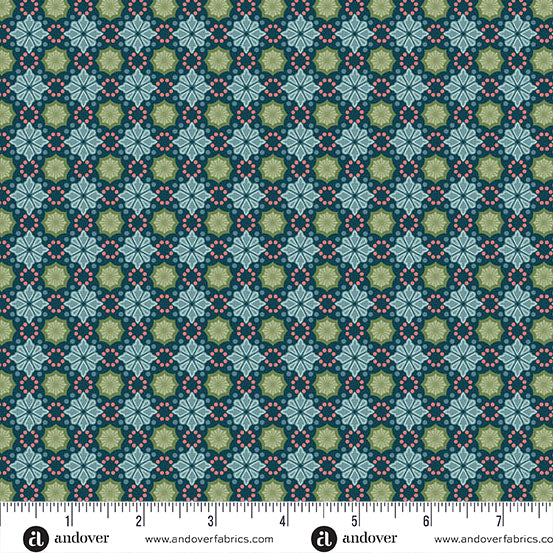 Sparrow Falls Seed Deep Prussian A-10386-B By Andover Fabrics