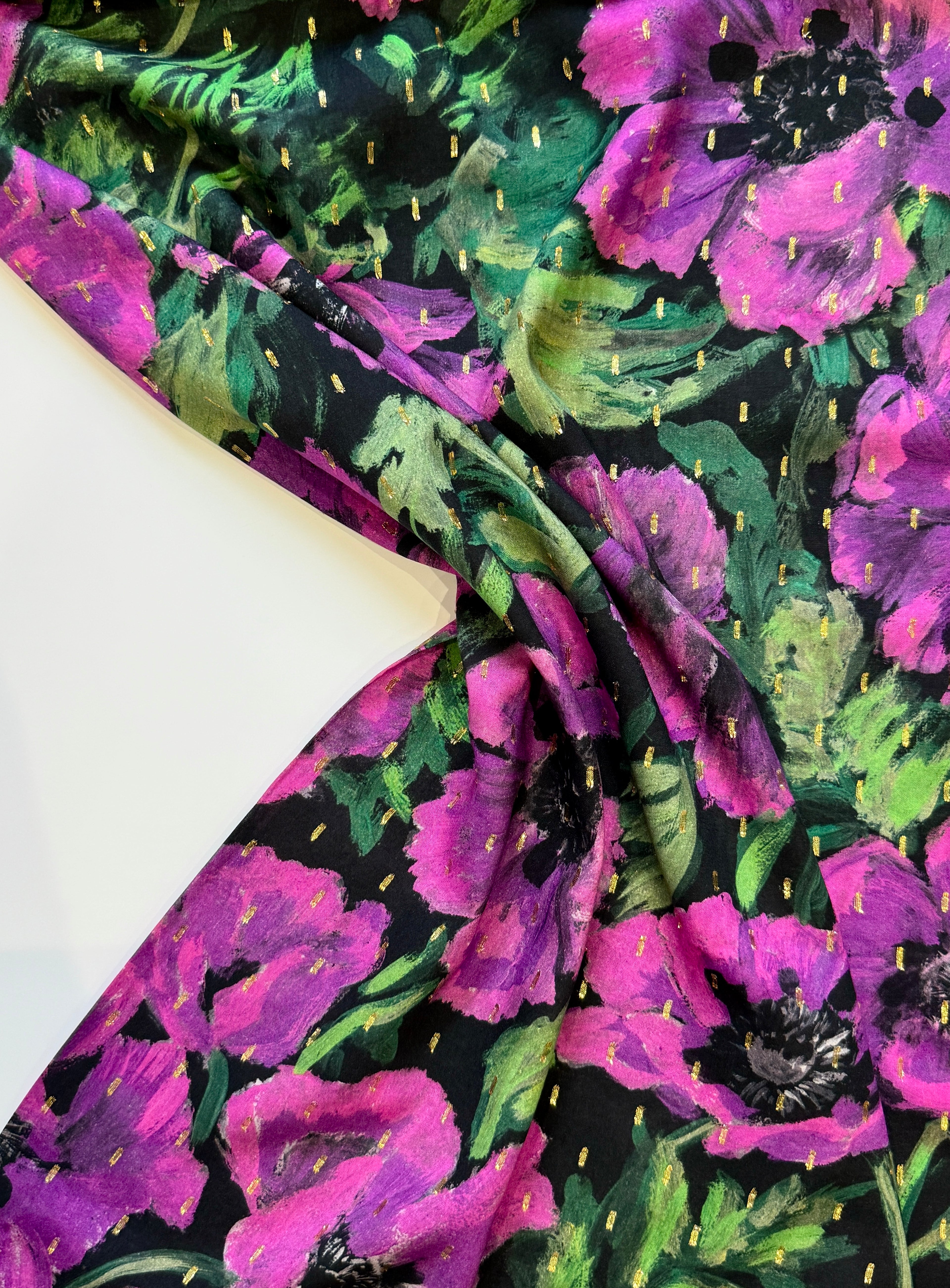 Gilded Blooms Gold Lurex Viscose