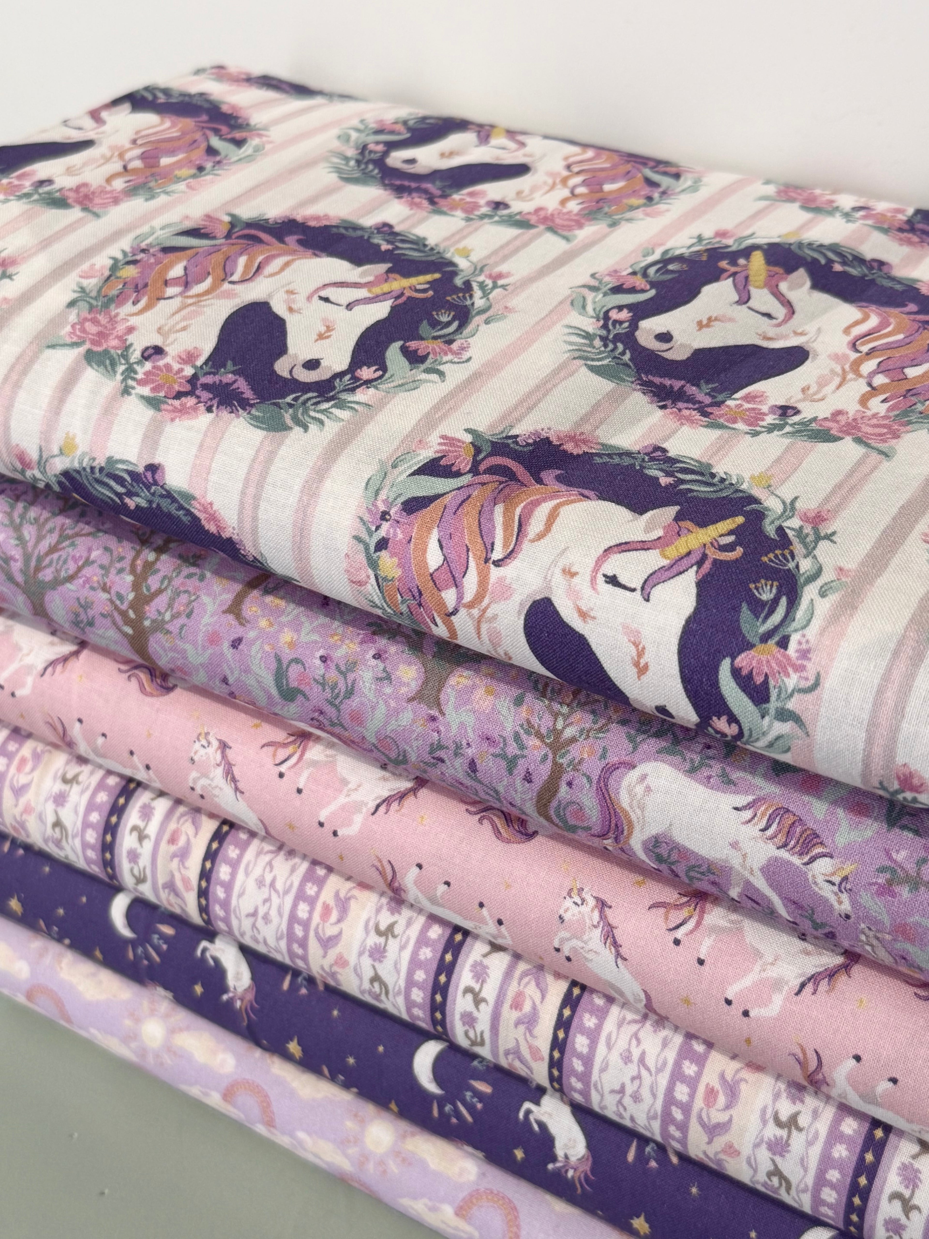 My Darling Unicorn - Tossed Pink Unicorn HG2275-22 By Karissa Schulten For Henry Glass