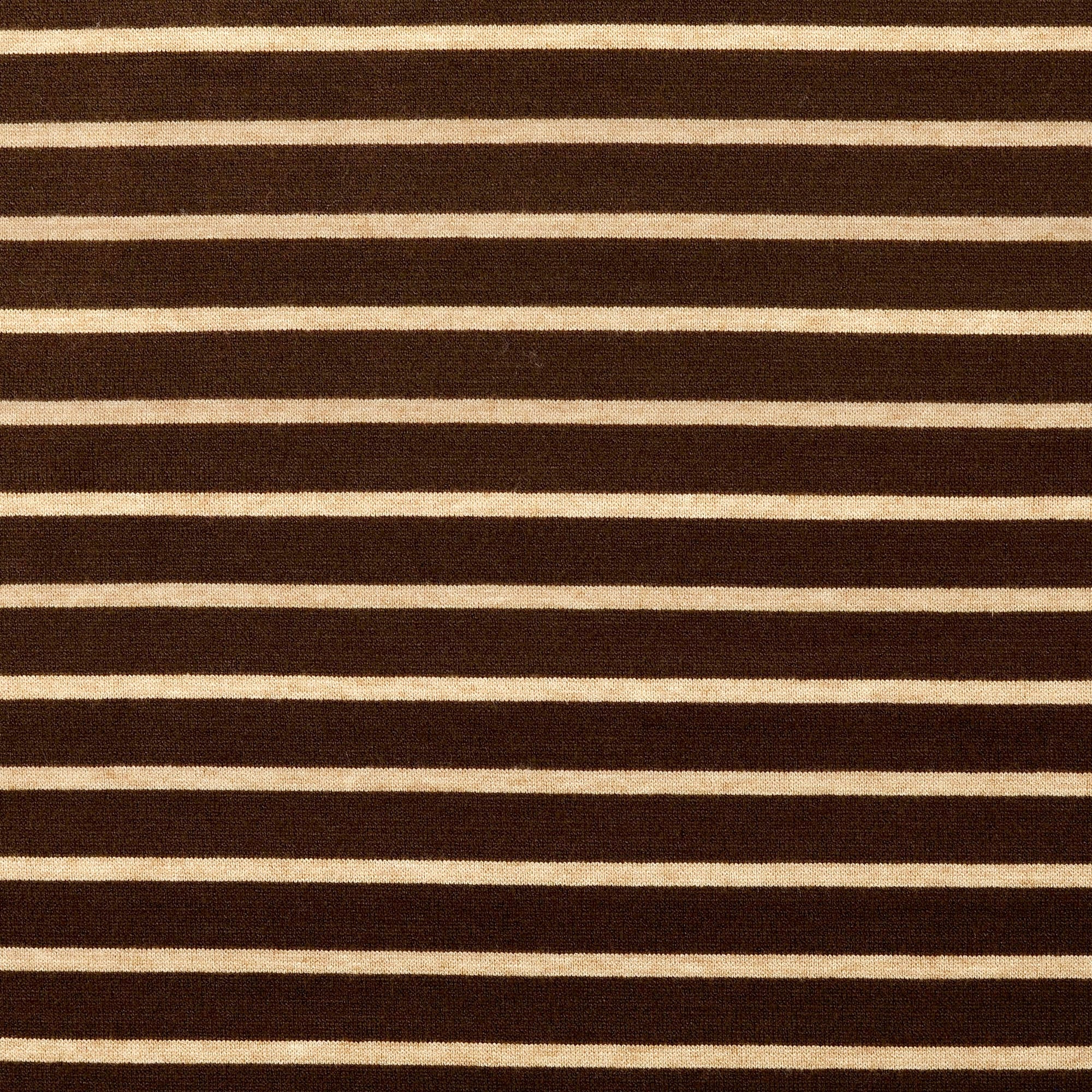 Classic Stripe Jacquard Knit - Chocolate Brown