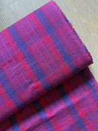 Fuchsia & Indigo Yarn Dyed Textured Check