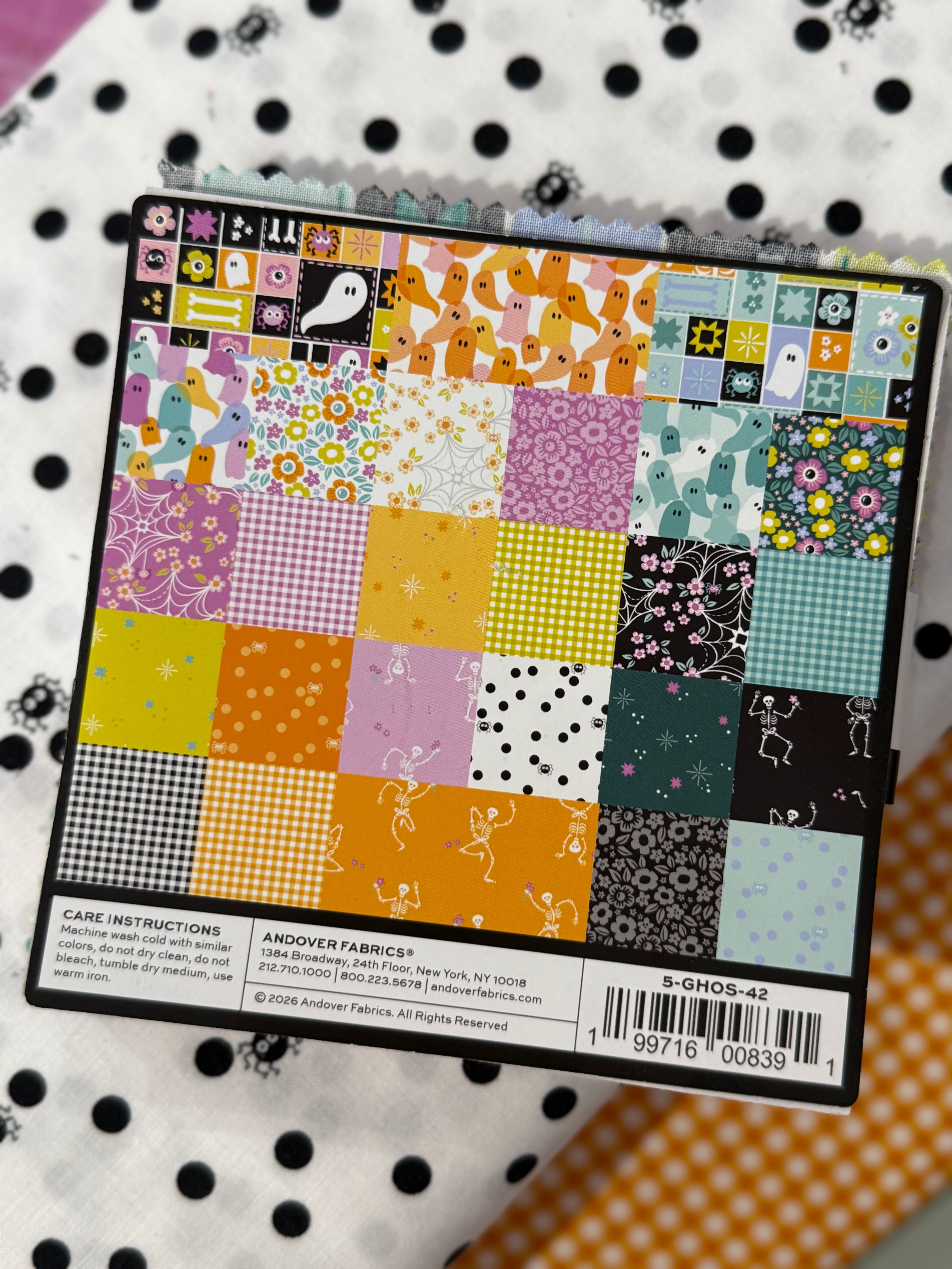 Ghostly Garden 5 Inch Charm Pack By KP Creates for Andover Fabrics
