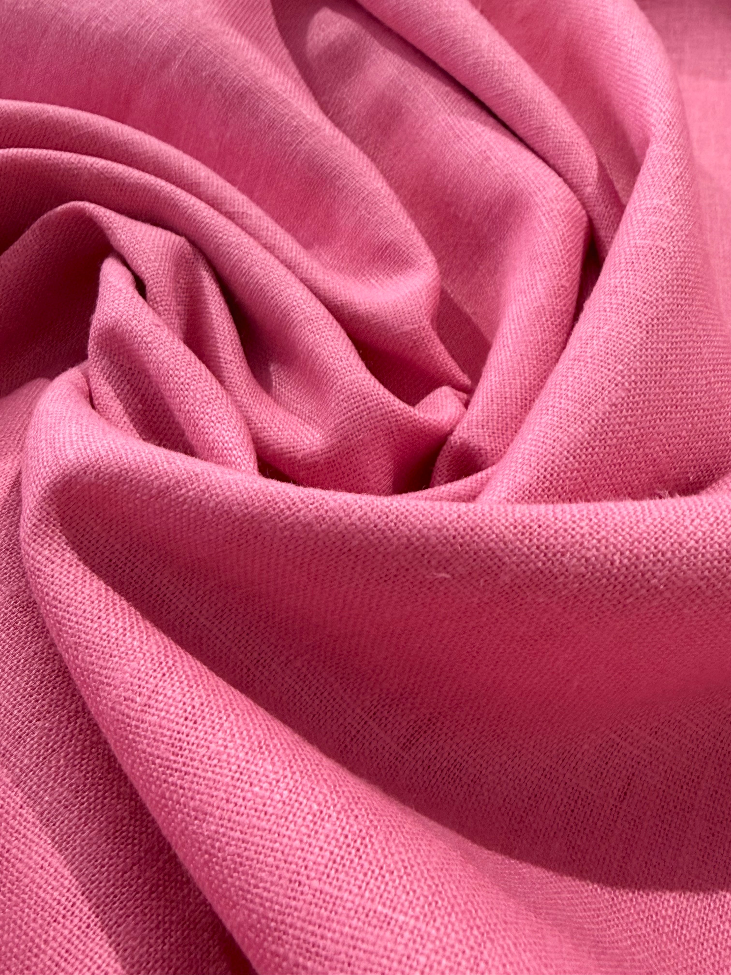 Candy Pink Ex Designer Linen Viscose
