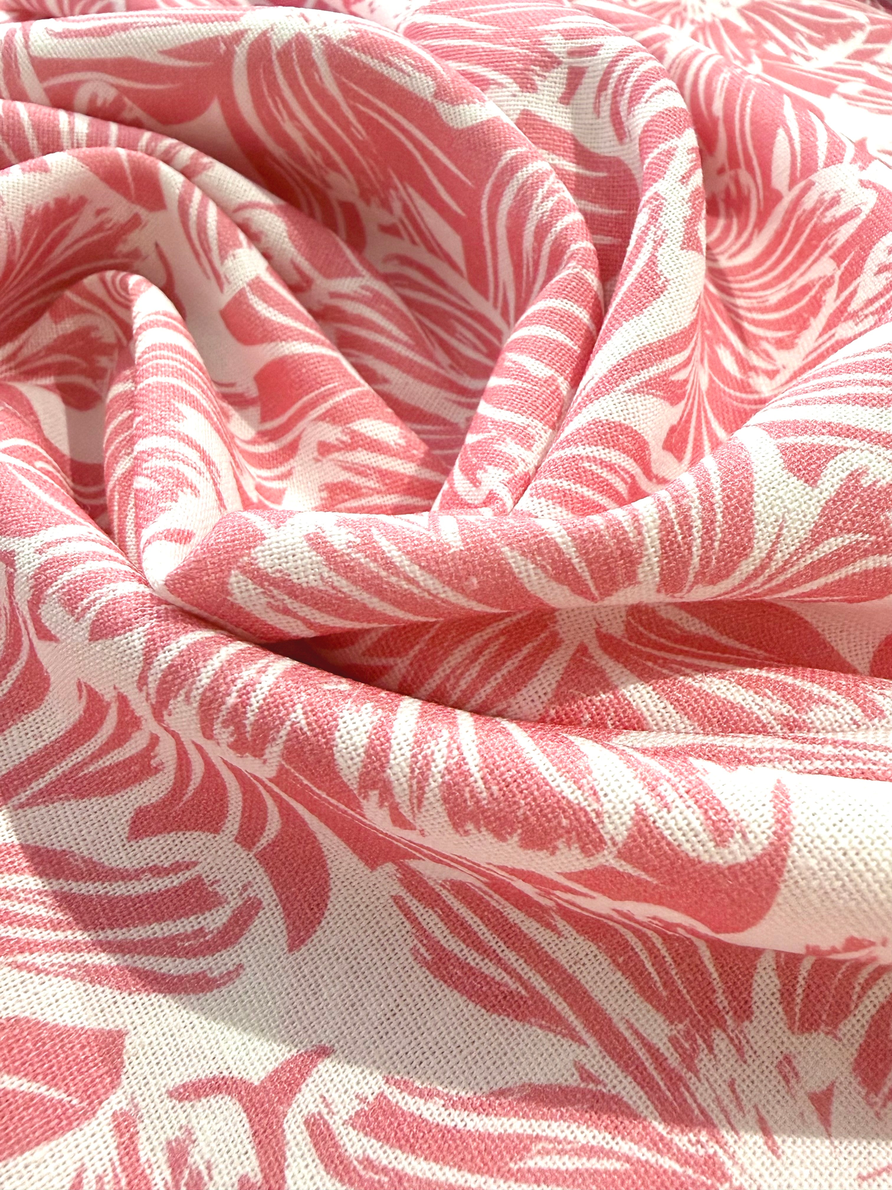 Pretty In Pink Viscose Linen Blend