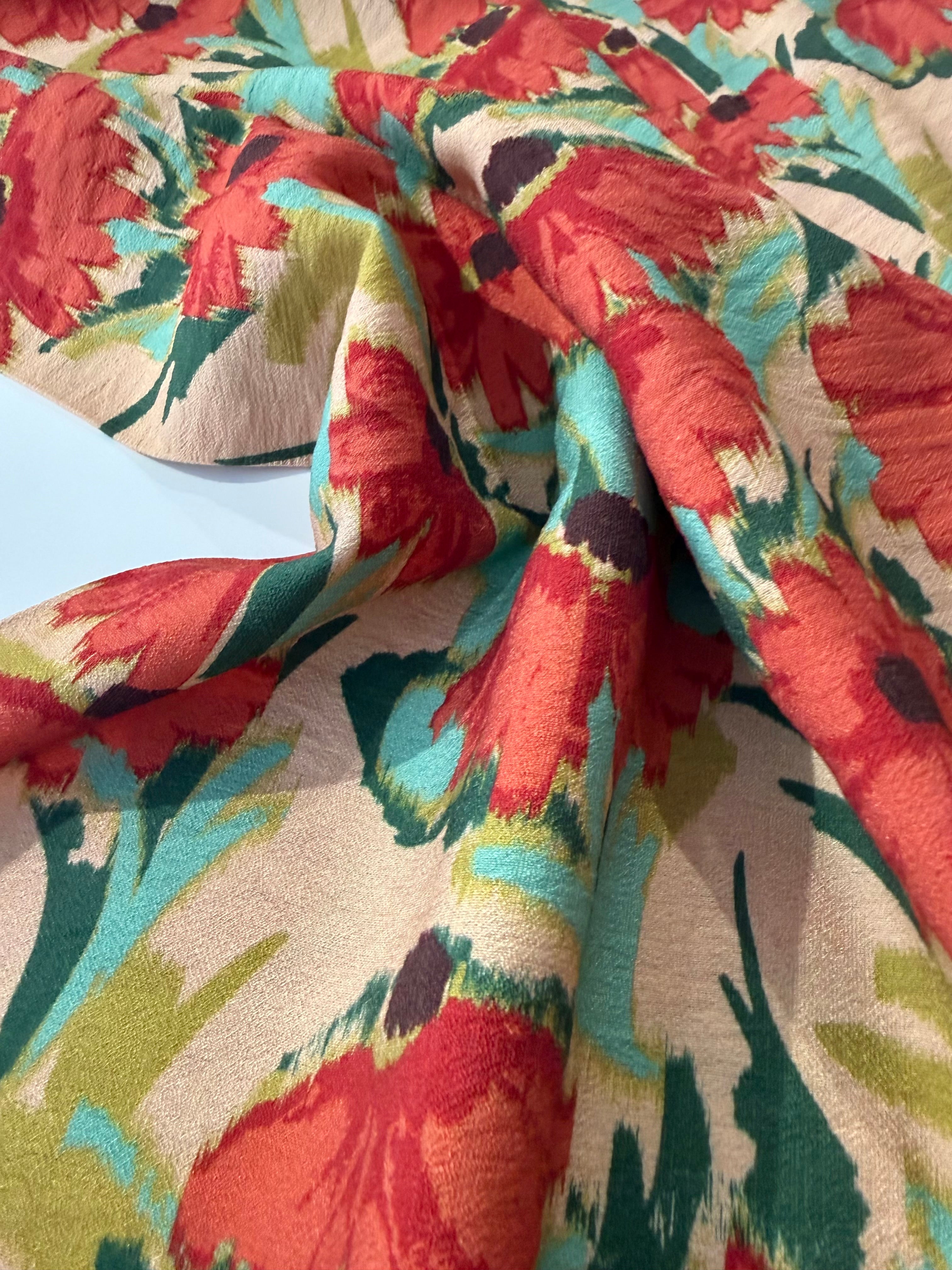 Petals In The Rain EcoVero™ Rayon/Linen Blend Crêpe By Lady McElroy