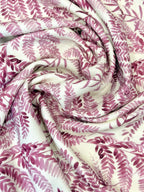 Wine Fern Viscose Crêpe