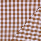 Chocolate Brown And Lilac Yarn-Dyed Cotton Check