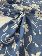 Embroidered Floral Cotton Chambray