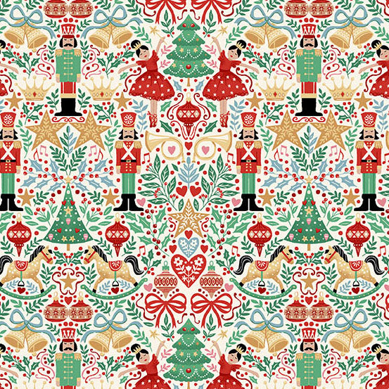 The Nutcracker - Sugar Plum Cream MU-229-Q - By Makower UK