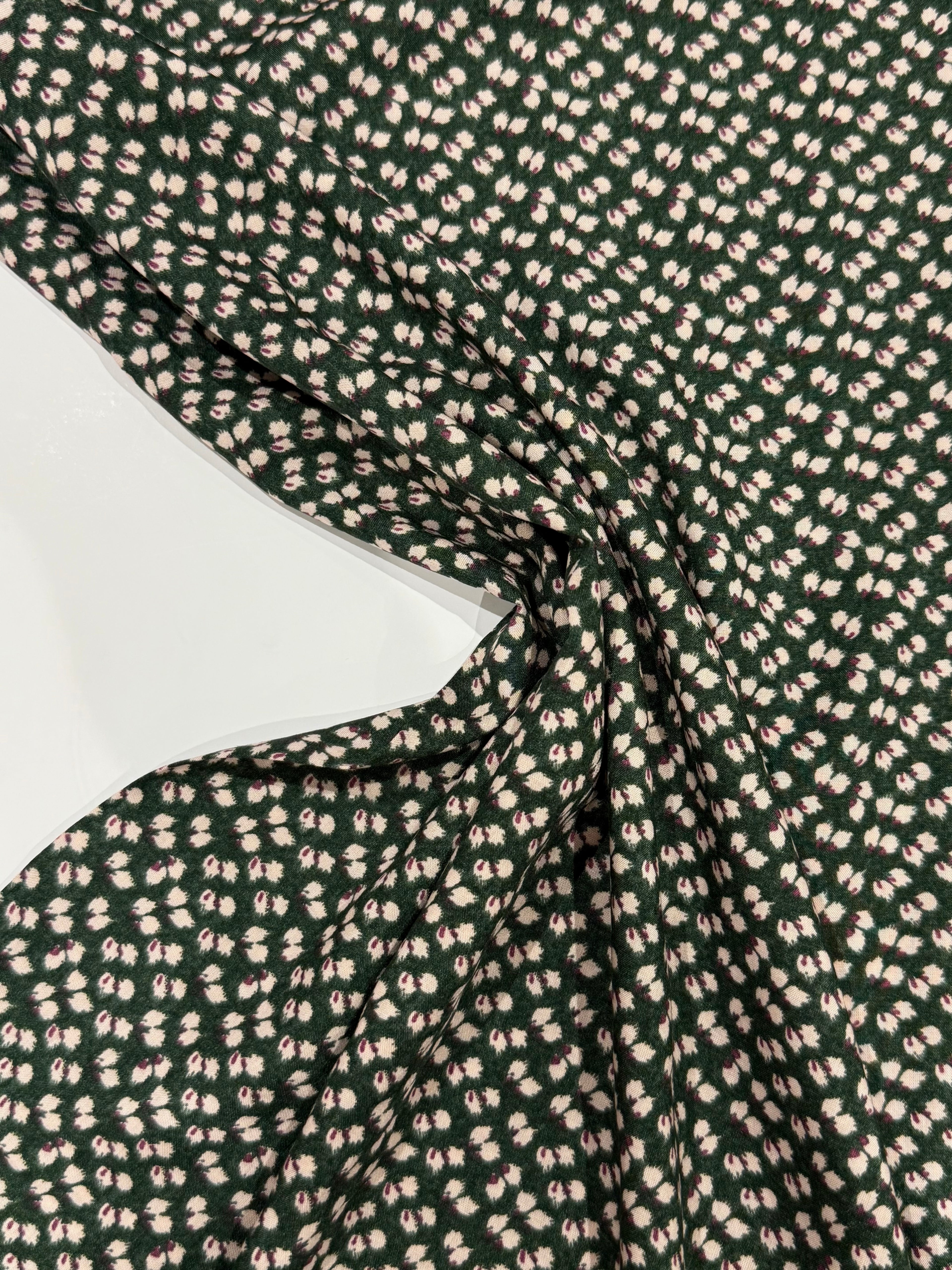 Petals Viscose - Forest Green