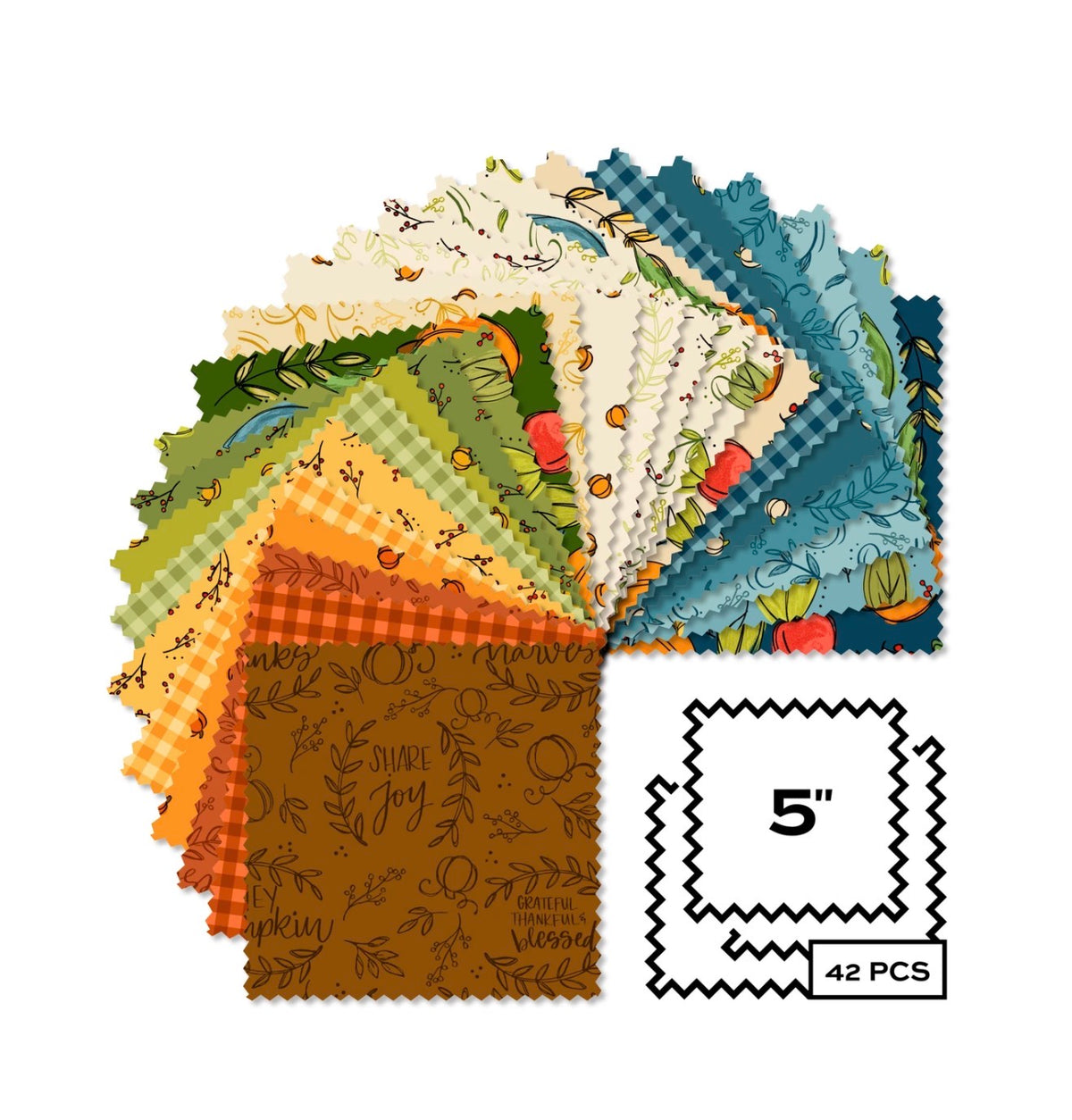 Charm Pack - 5 Inch Squares - Harvest Home By Amy Latta For Andover Fabrics