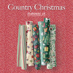 Cottages Blue MU240B - Country Christmas By Makower UK