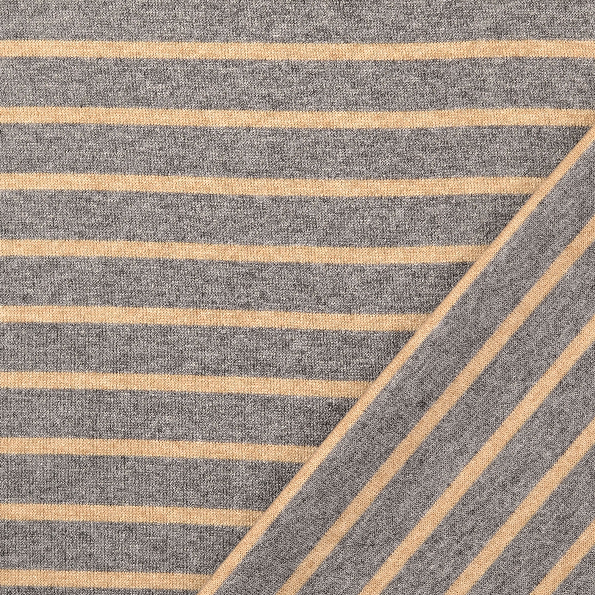 Classic Stripe Jacquard Knit -  Silver Grey