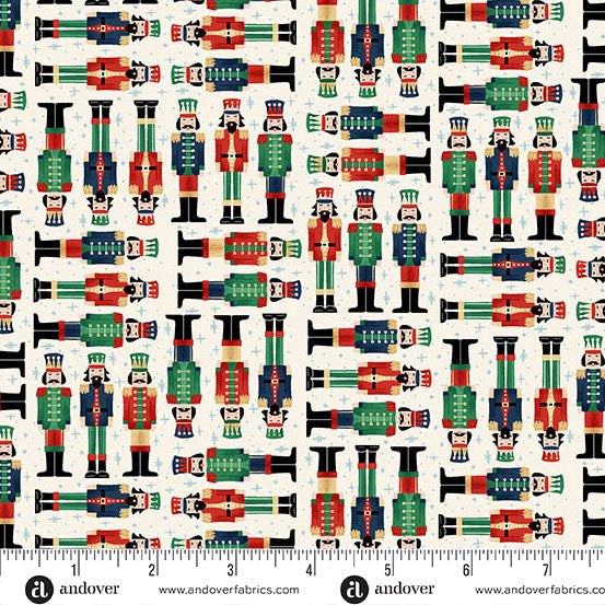 The Nutcracker - Soilders Cream MU-224-Q Individual Fat Quarter- By Makower UK
