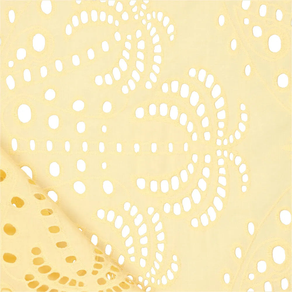 Sunshine Palm Broderie Anglaise Cotton Lawn