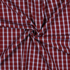 Burgundy Chevron Check Yarn Dyed Cotton