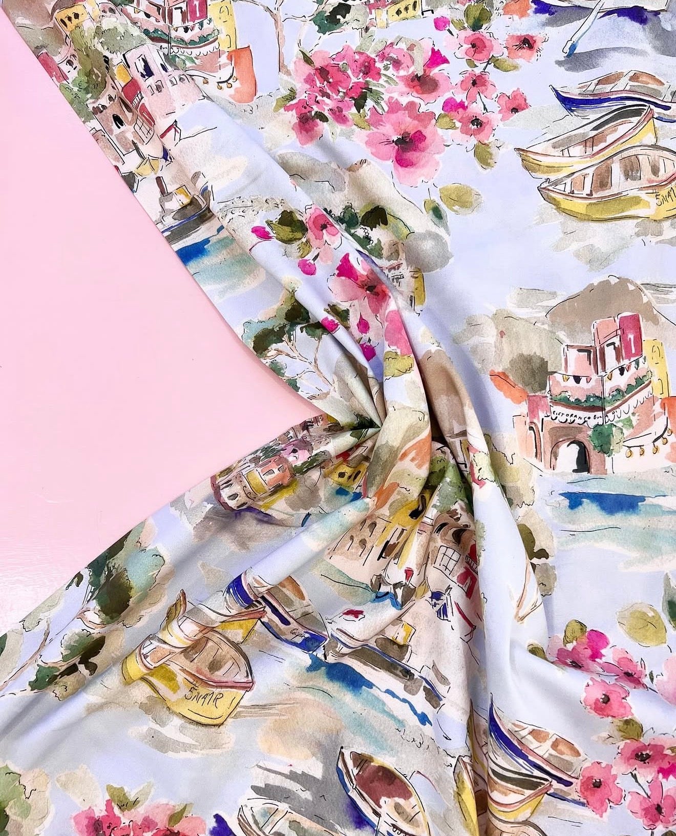 Life In Venice Cotton Marlie Lawn By Lady McElroy