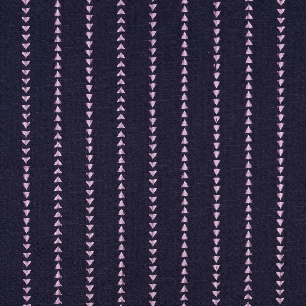 Navy Triangle Stripe Yarn Dyed Cotton