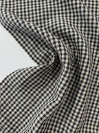 Homestead Gingham Laundered Linen - Black - By Lady McElroy