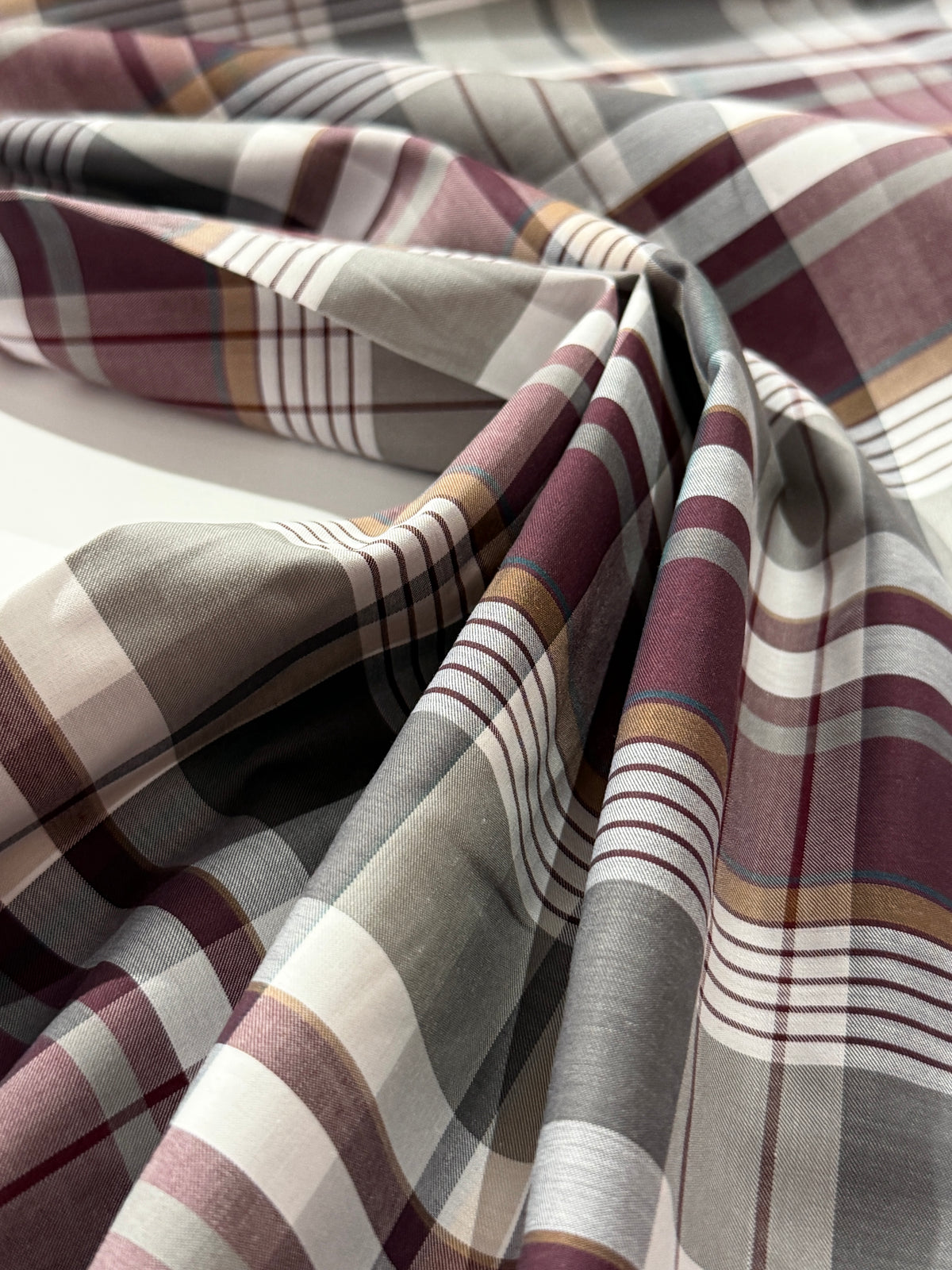Berry Tartan Check Cotton
