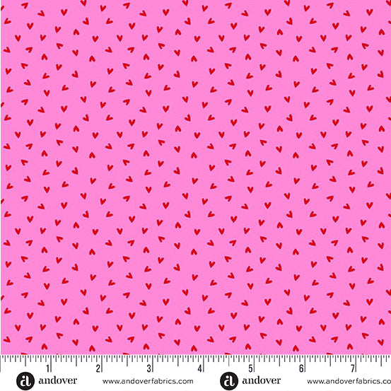 Little Ladies Love Bug Hugs Hot Pink A-10505-E  By Tami Jones For Andover Fabrics