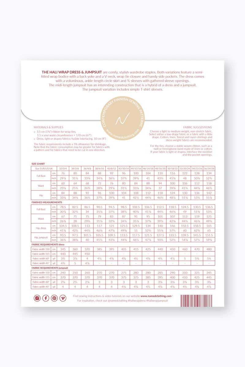 Hali Wrap Dress And Jumpsuit By Named Clothing