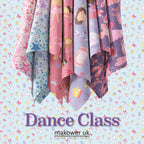 Dance Class Fine Stripe Pink MU-237-P By Makower UK