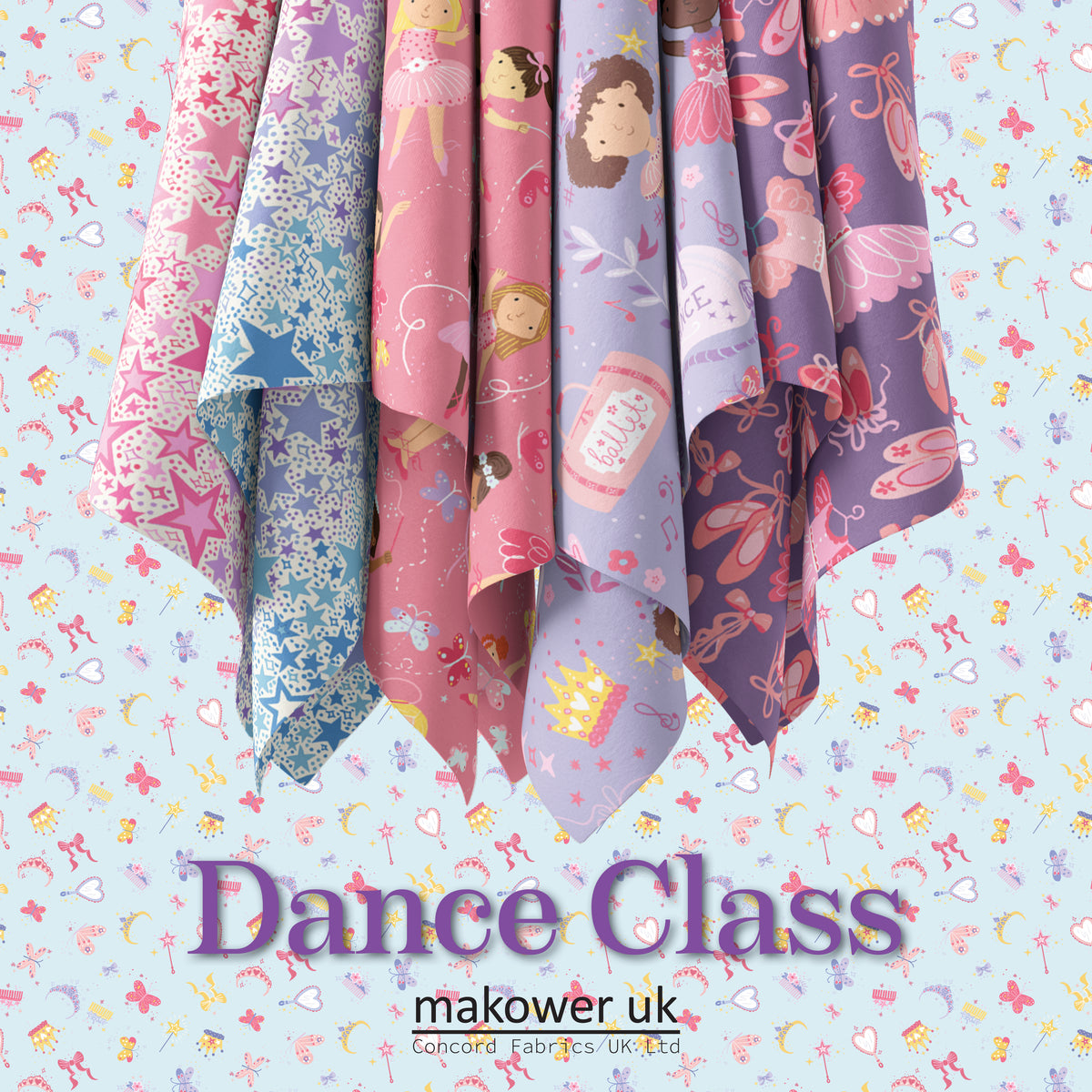Dance Class Fat Quarter Bundle – 5 Pieces By Makower UK