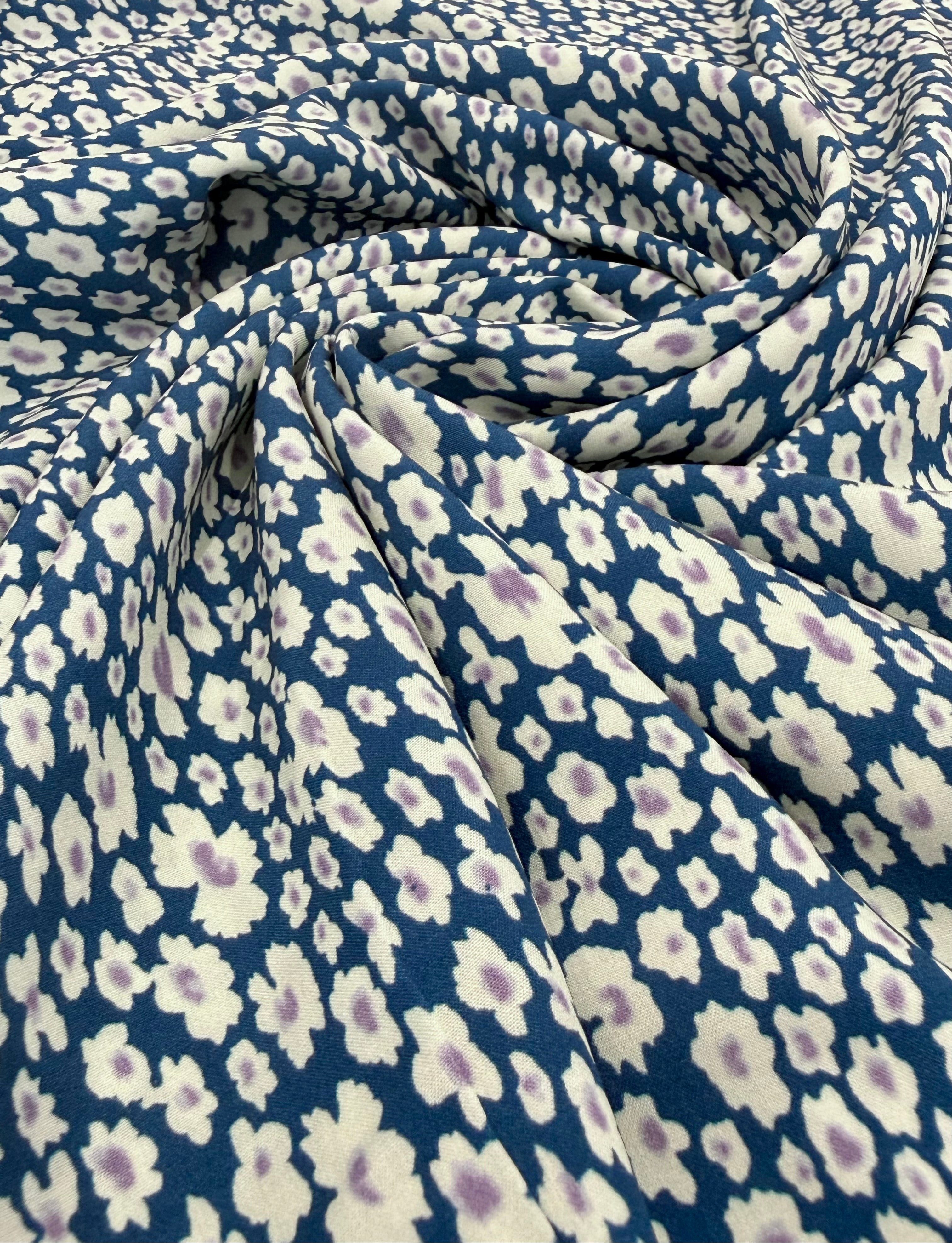 Wild Blossom Lyocell - Blue