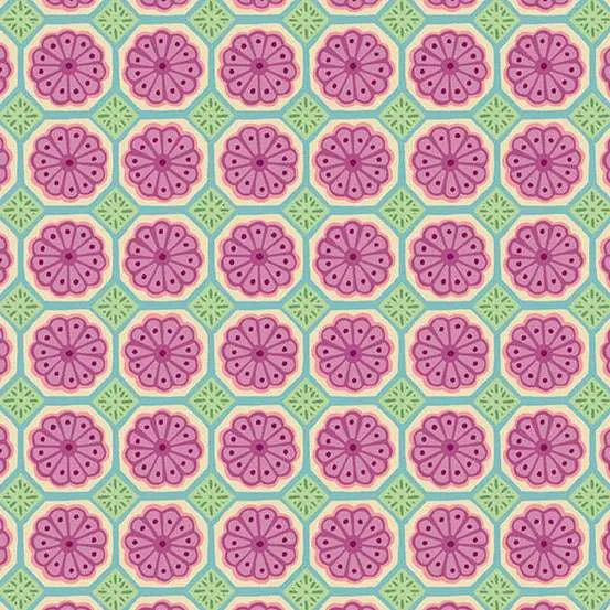 Whimsy - Mosaic Lilac 2/1654P Individual Fat Quarter - By Kim Schaefer For Andover Textiles