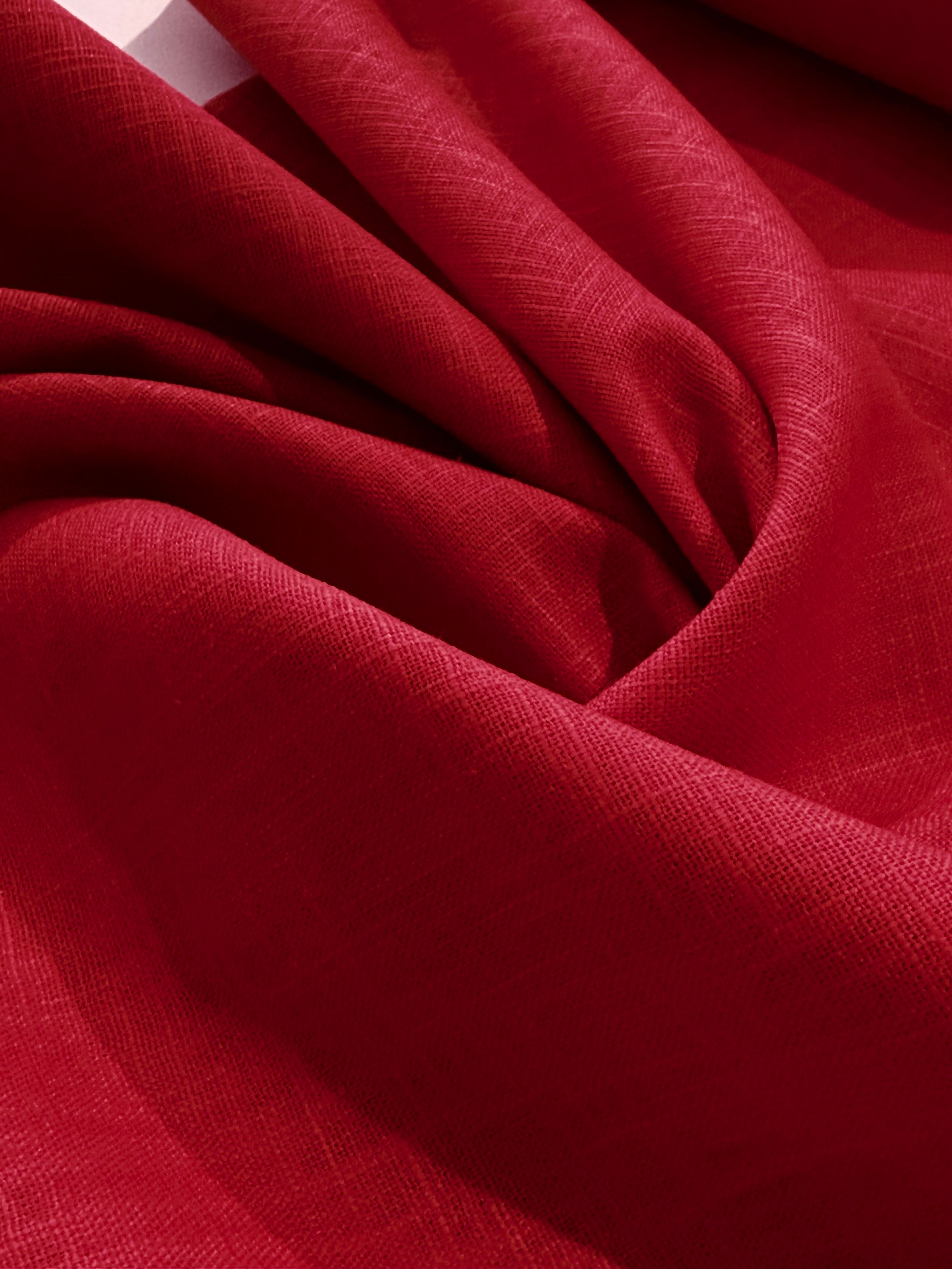 Ramie Cotton Blend - Ruby Red