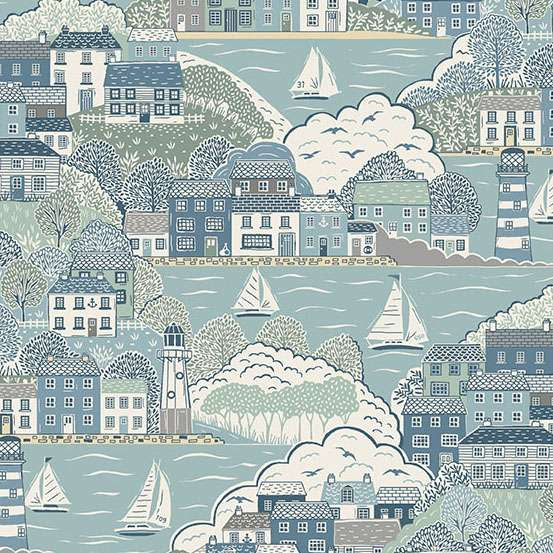 Driftwood Cove Light Blue 171/B3 By Makower UK