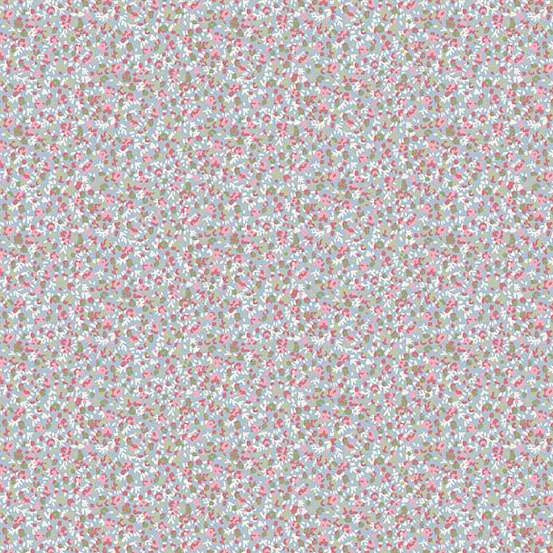 Petite Fleur By Makower UK - Petals Pale Blue - 183-B Fat Quarter