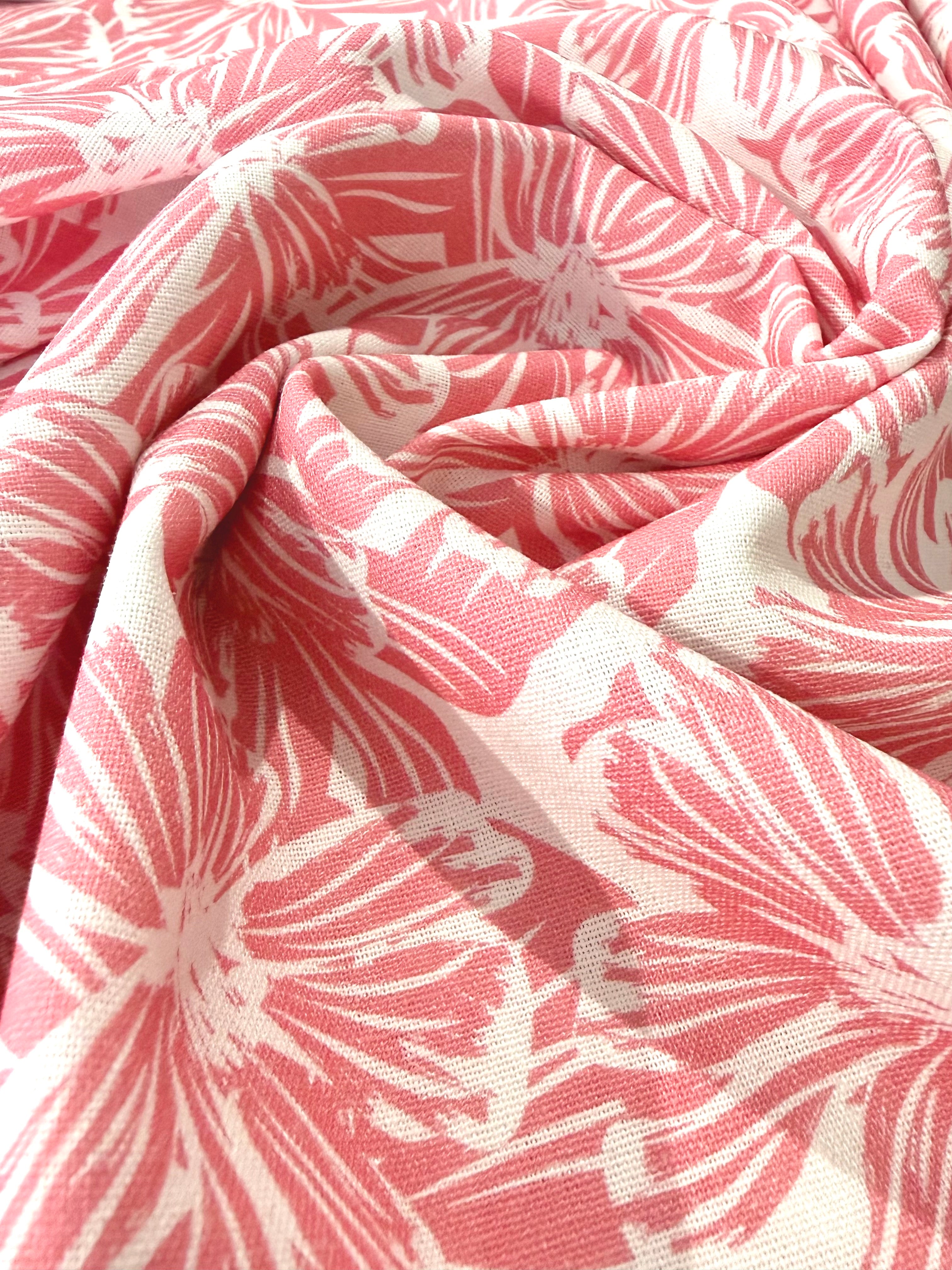 Pretty In Pink Viscose Linen Blend