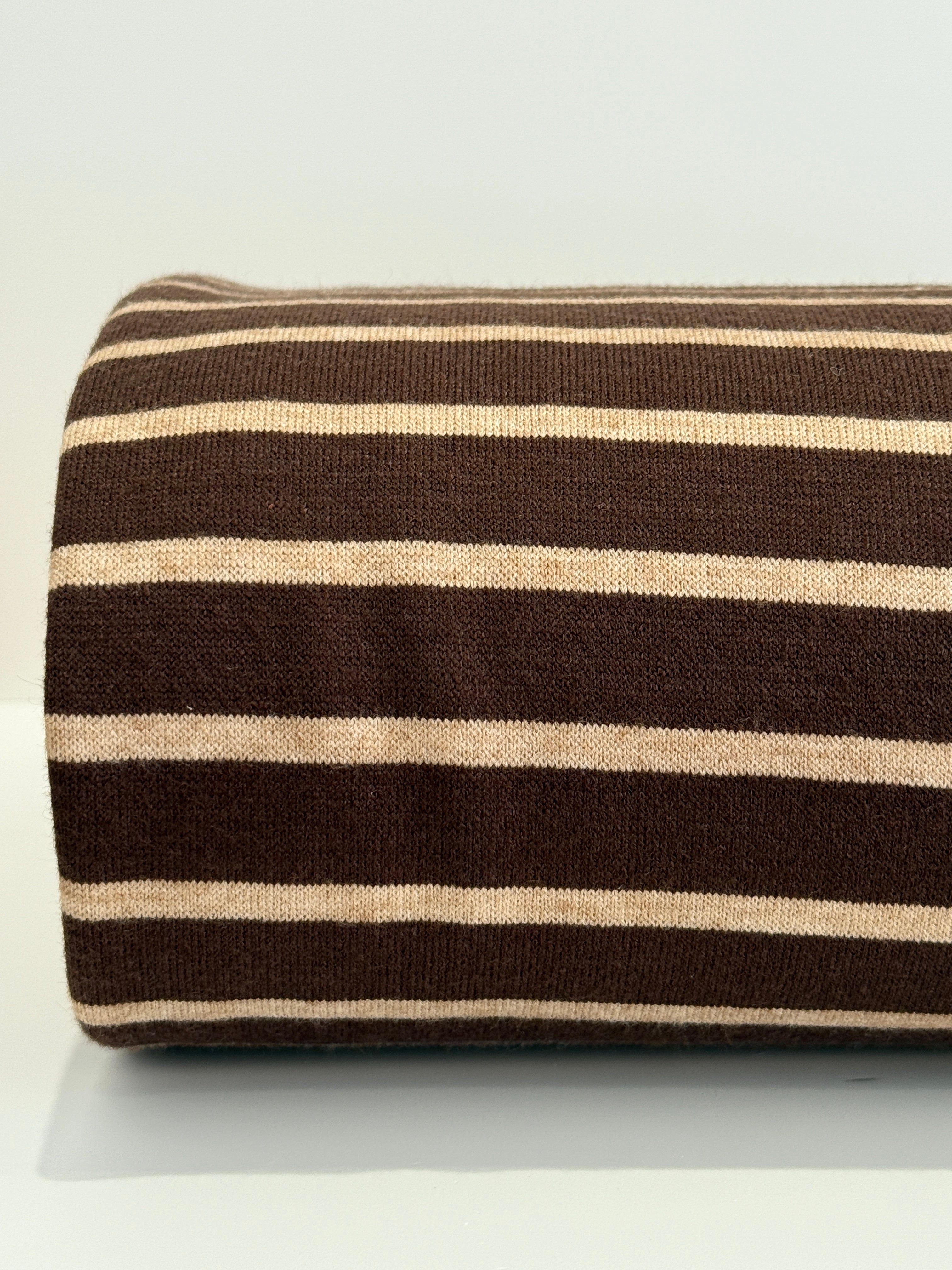 Classic Stripe Jacquard Knit - Chocolate Brown