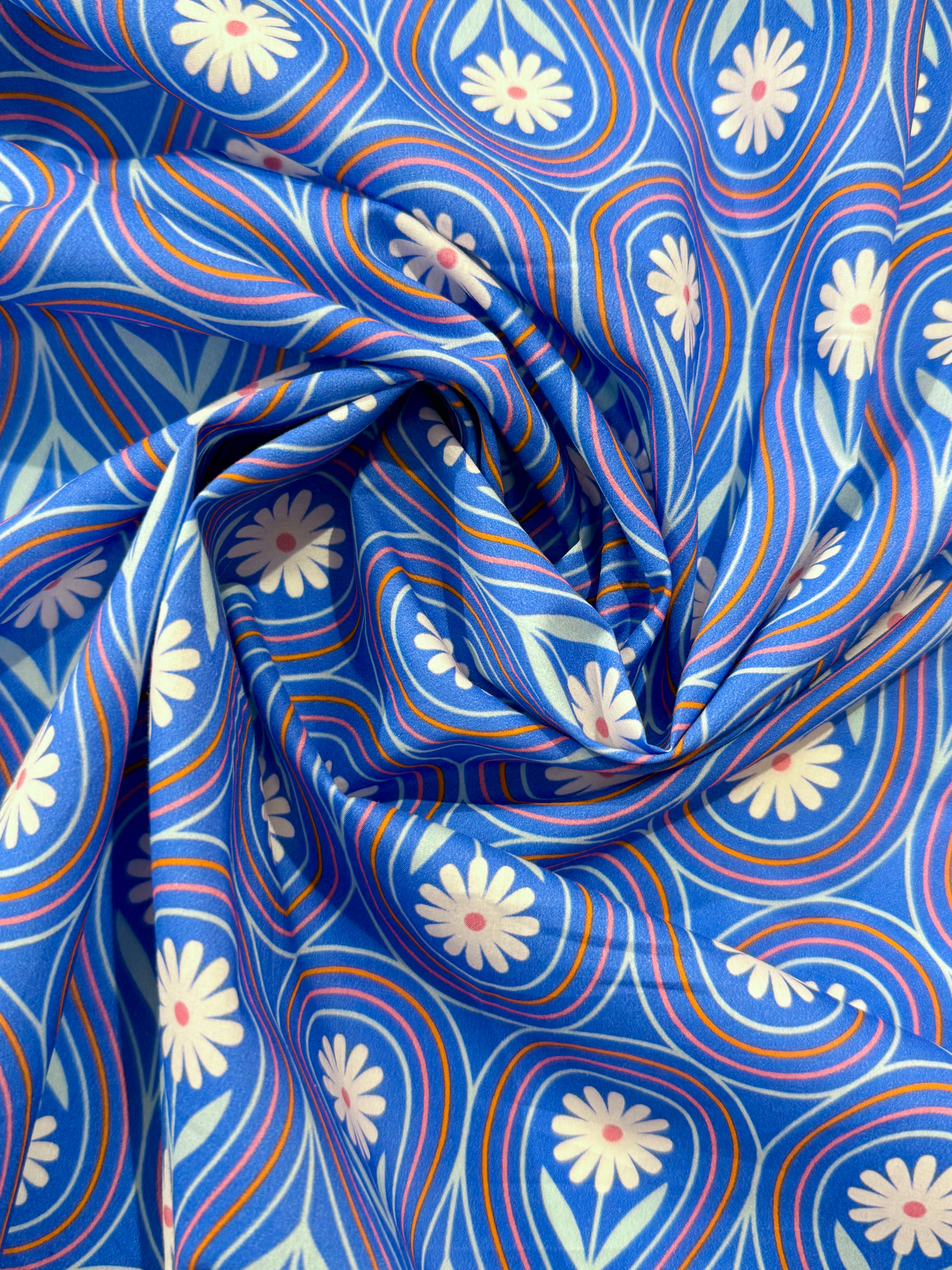 Peacock Daisy EXCLUSIVE - PURE 100% Organic Cotton By Lady McElroy