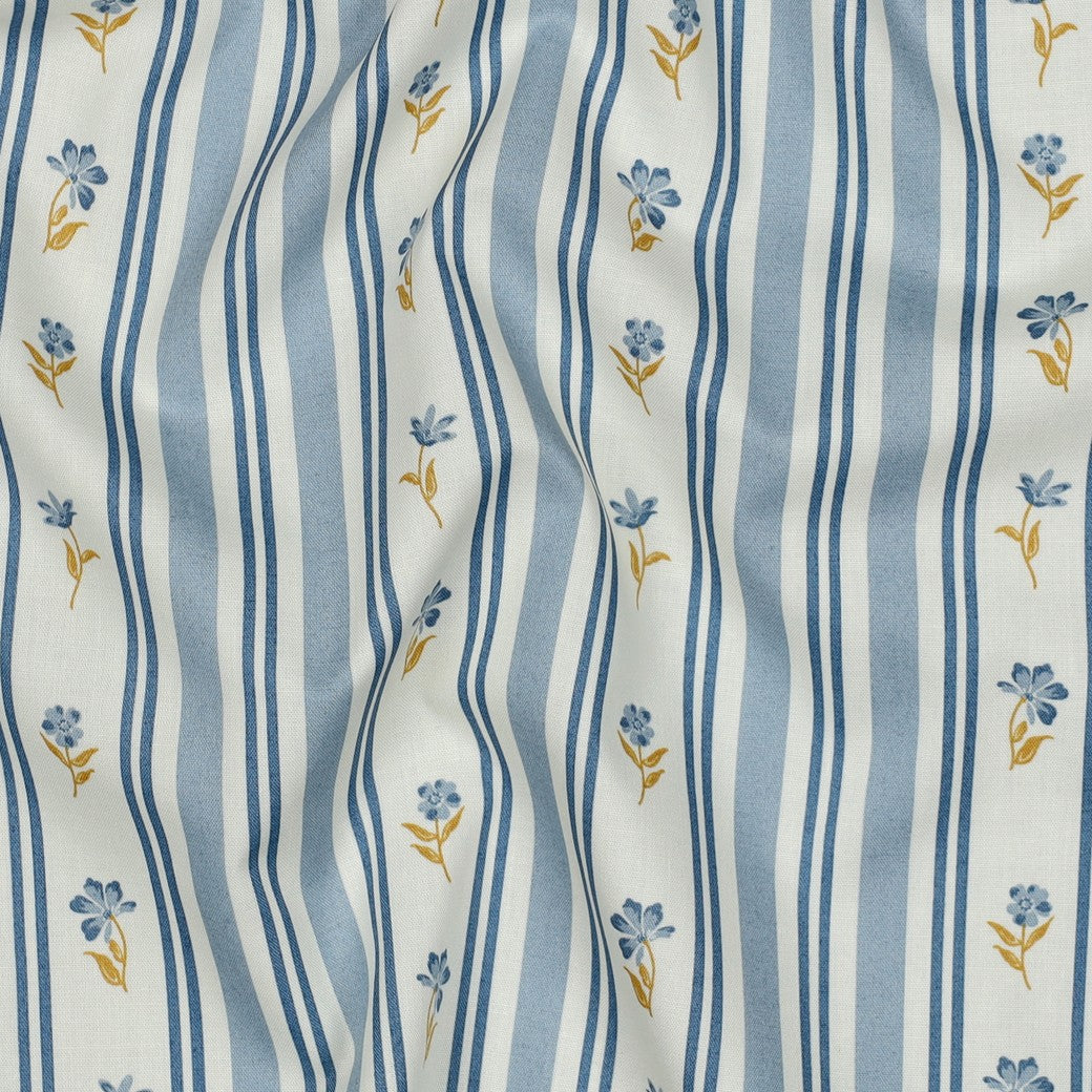 Margot Stripe Flower Cotton Poplin