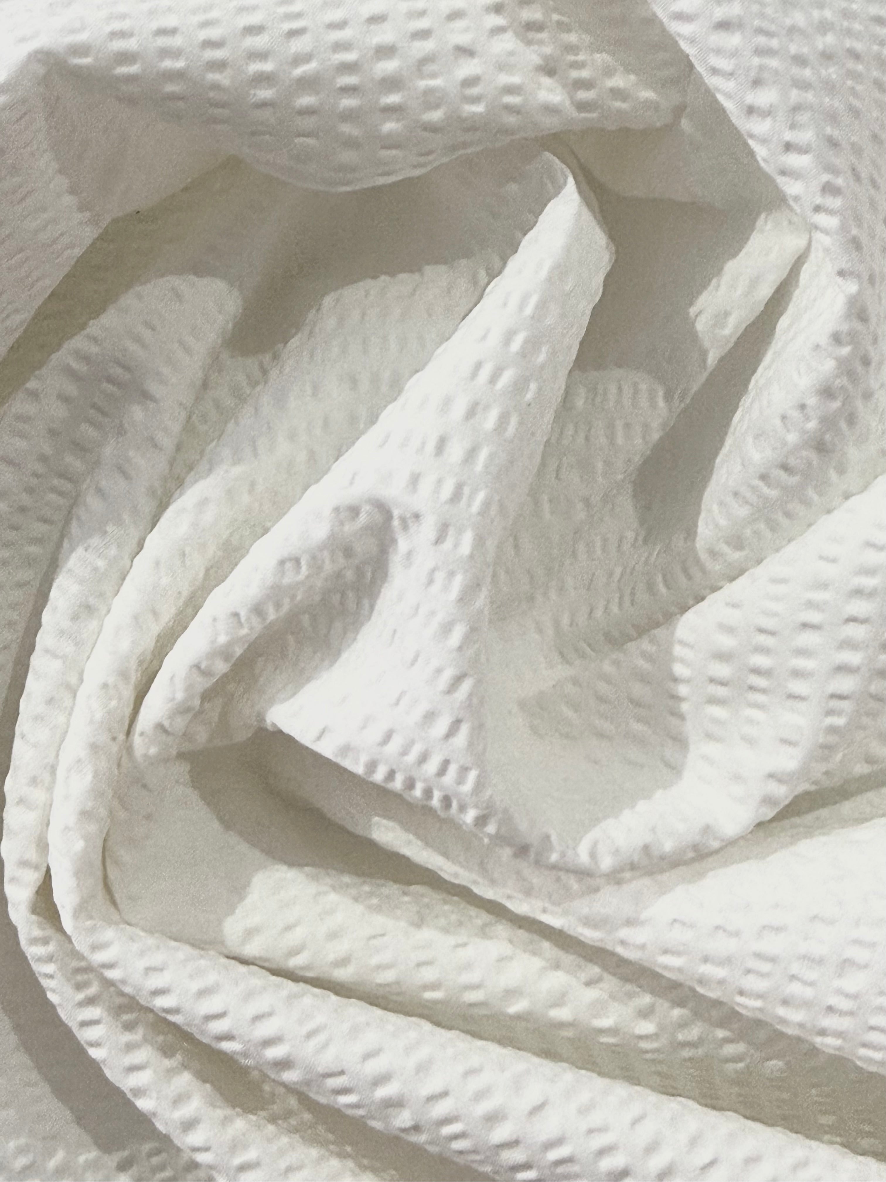 White Cotton Seersucker