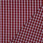 Burgundy Chevron Check Yarn Dyed Cotton