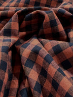 Koushi Gingham Check Japanese Yarn-Dyed Cotton Chambray by Lady McElroy - Terracotta