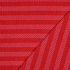 Stitched Stripe Cotton - Red