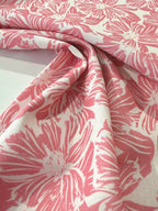 Pretty In Pink Viscose Linen Blend