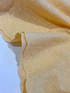 Custard Embroidered Cotton 1 Metre Remnant