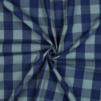 Blue And Green Cotton Yarn Dyed Check