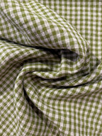 Homestead Gingham Laundered Linen - Kiwi Green - By Lady McElroy