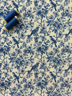 Delft Blue Viscose Linen Blend