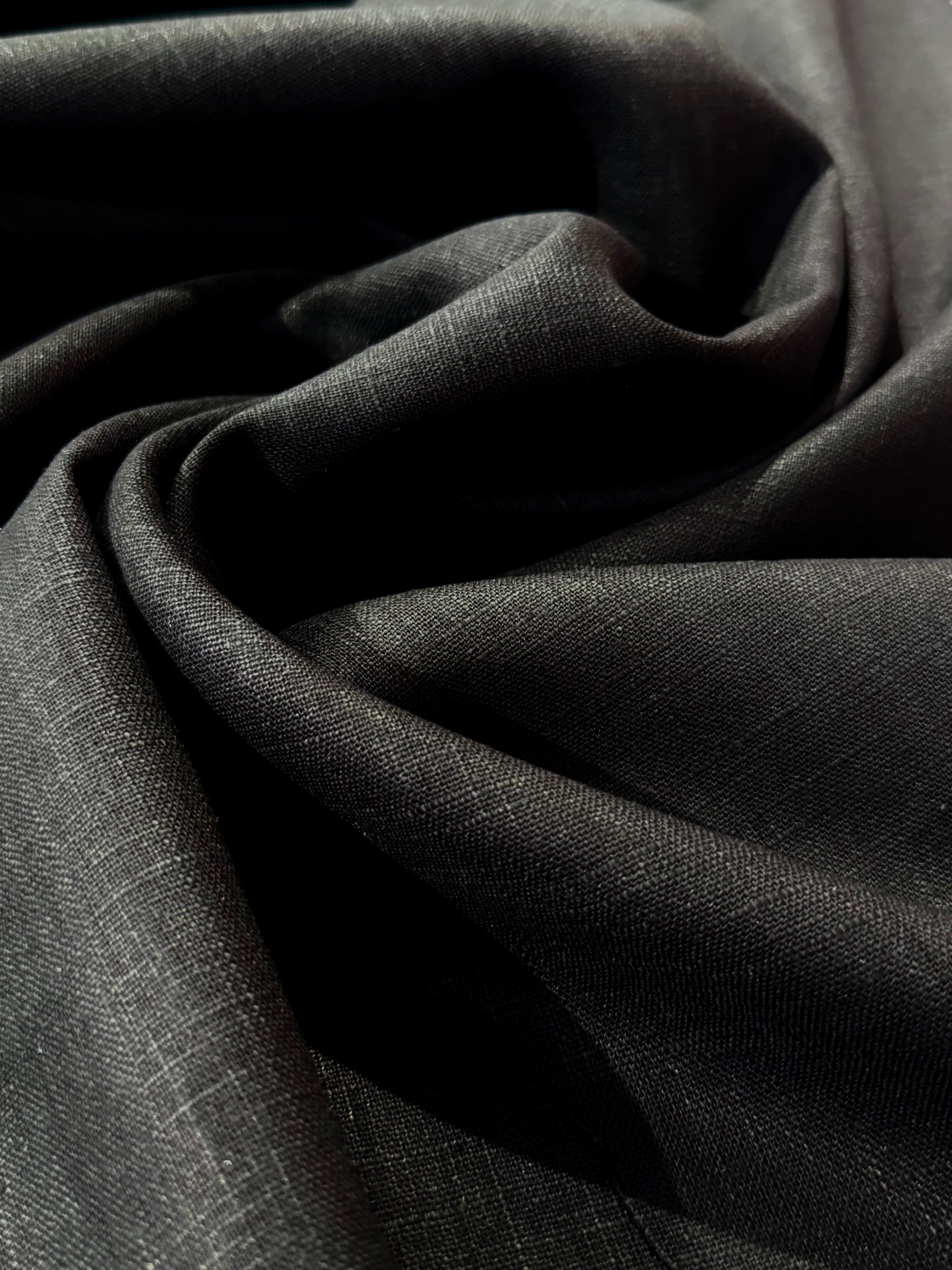 Ramie Cotton Blend - Jet Black