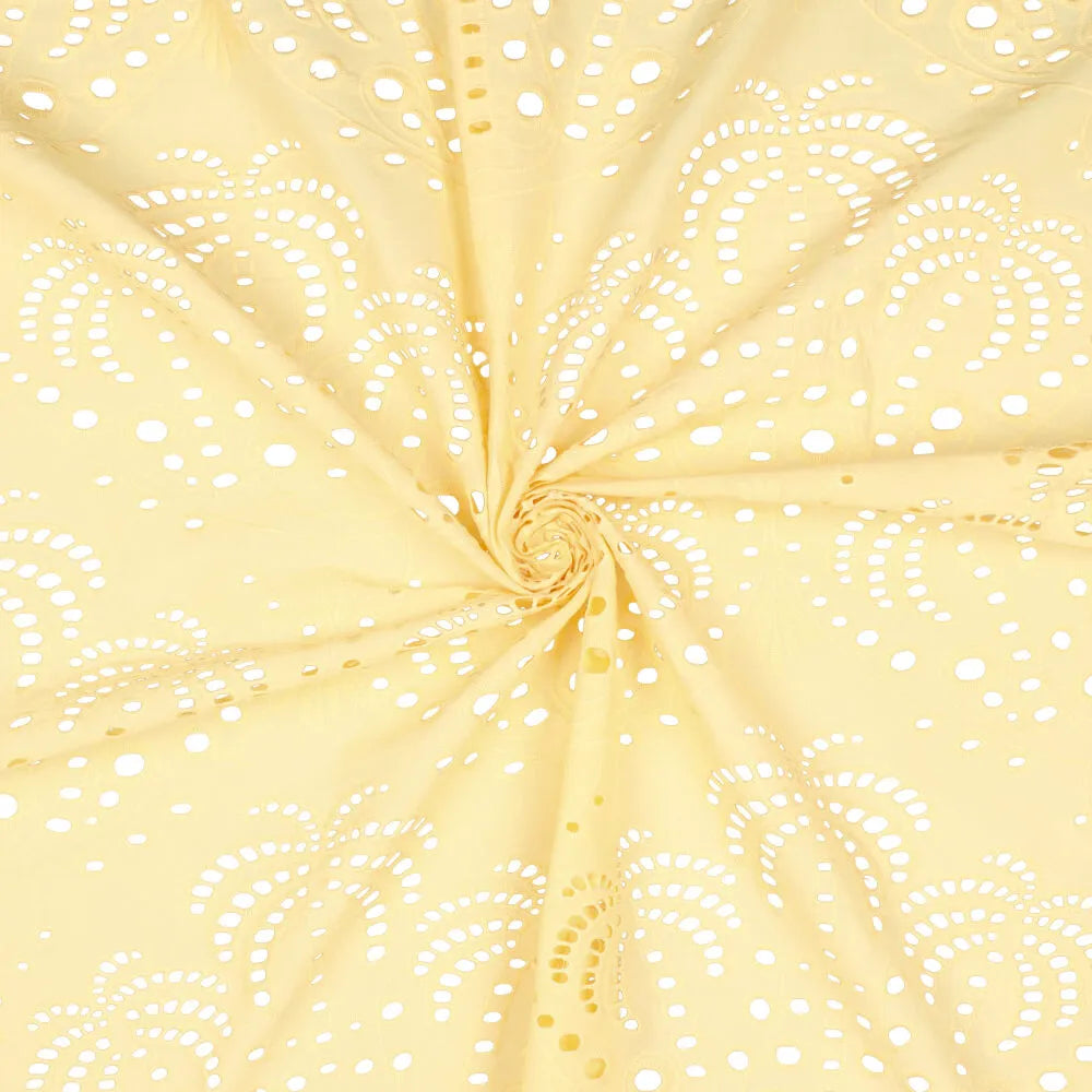 Sunshine Palm Broderie Anglaise Cotton Lawn
