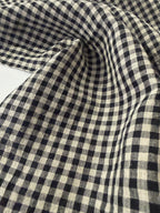 Homestead Gingham Laundered Linen - Black - By Lady McElroy